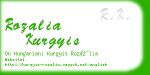 rozalia kurgyis business card